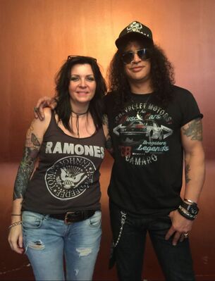 Beate with Slash from GUNS N' ROSES